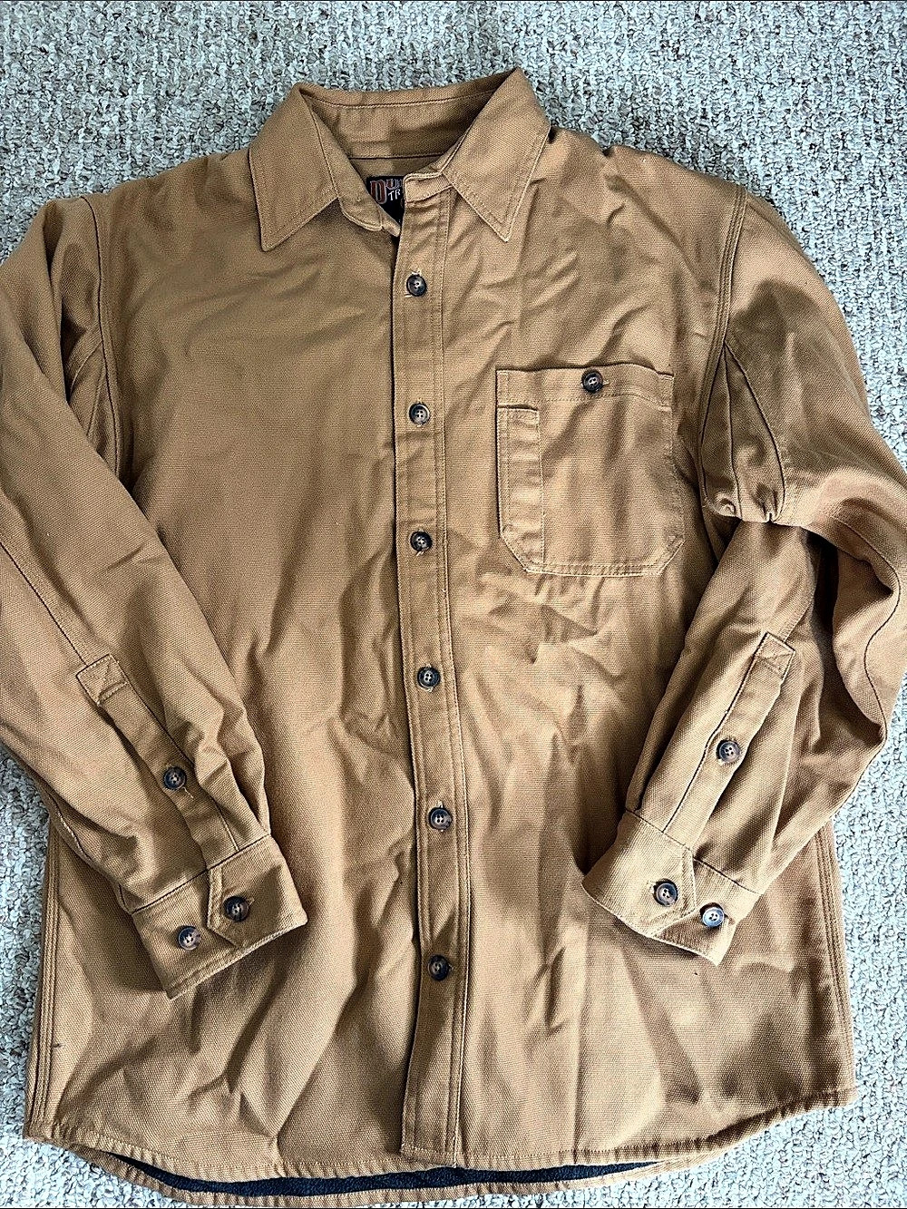 Duluth Trading Men's Brown Button Down Size Medium